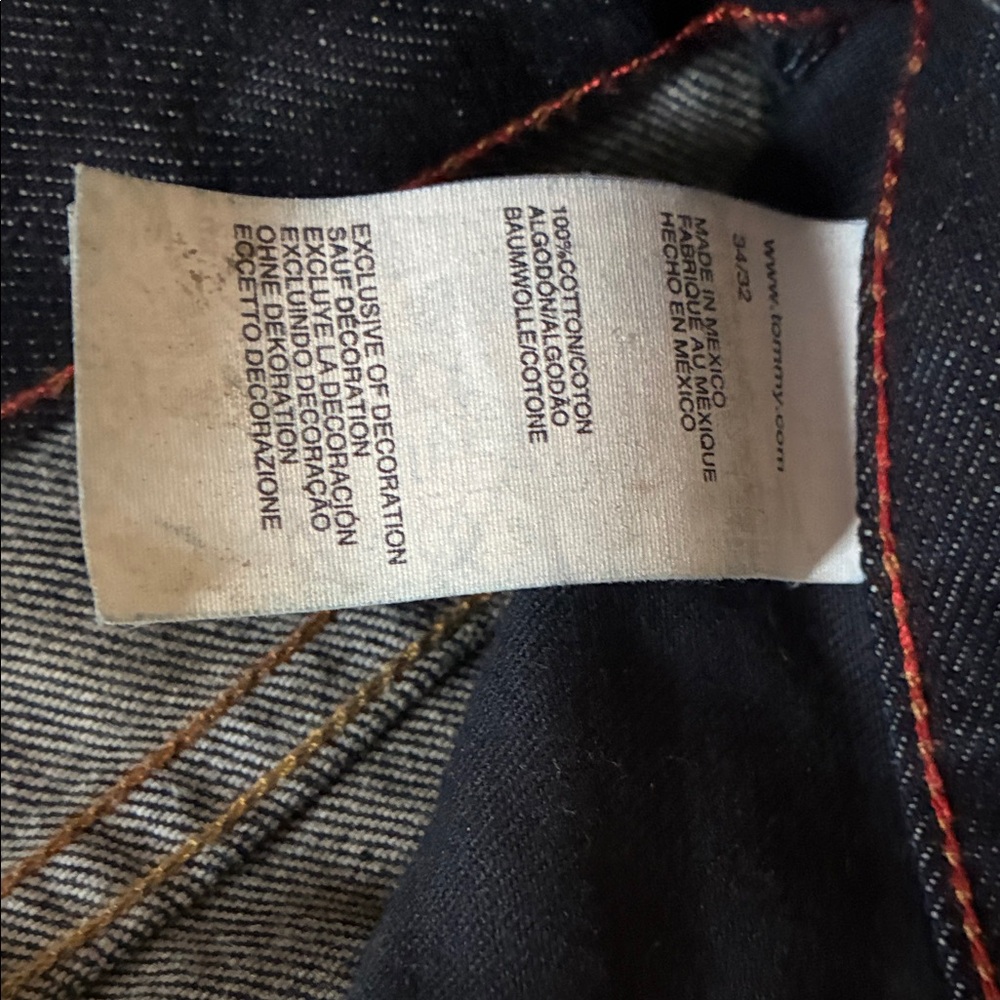 Men's Tommy Hilfiger Dark Blue Jeans, 34 x 32 - Picture 4 of 9